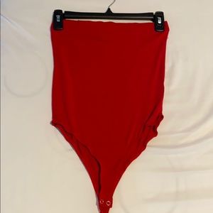 Red Tube Top/ Body suit